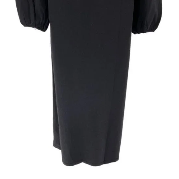 Pomander Place | NEW Black Double Knit Lennox Long Sleeve Maxi Dress Size M - Picture 9 of 13